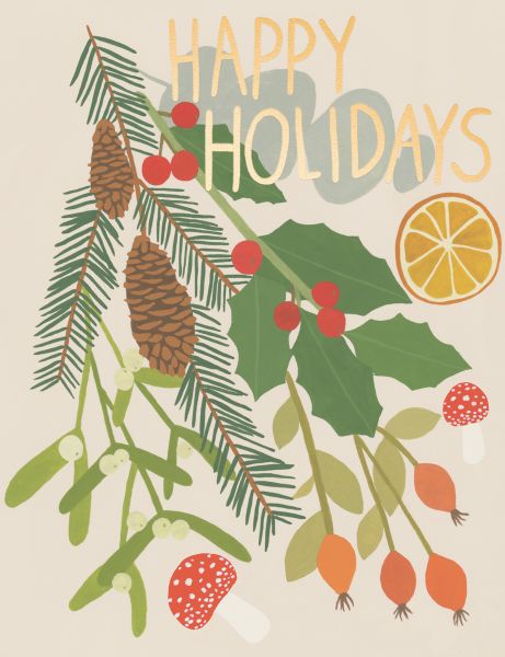 [RC-XC-PUG2842] Foil Card-Holiday Greens