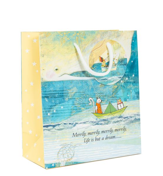 [SB-W-WBM003] Gift Bag Medium-Merrily