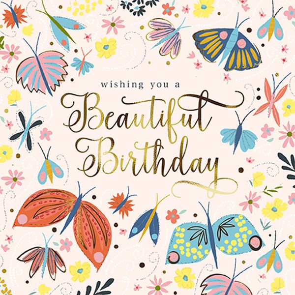 [GB-C-PH0011] Embossed Card-Beautiful Birthday