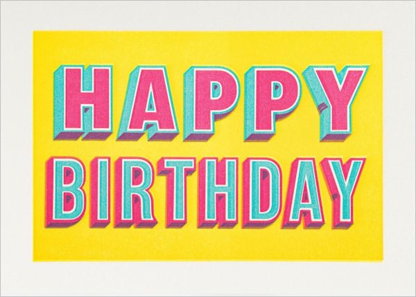 [AV-C-QP606] Card-Happy Birthday Type