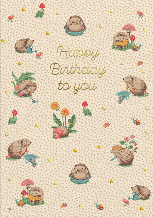[CK-C-11498] Cath Kidston Card-Birthday Hedgehogs