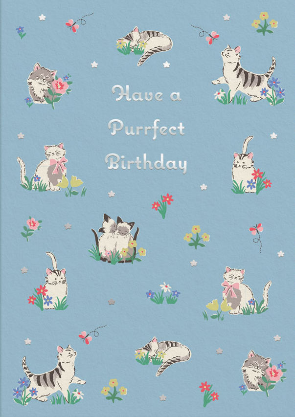 [CK-C-11501] Cath Kidston Card-Birthday Purrfect Kittens