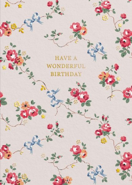 [CK-C-11518] Cath Kidston Card-Birthday Bows and Roses