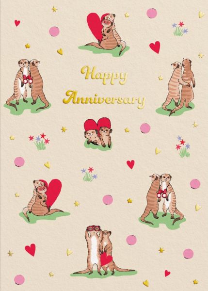[CK-C-11527] Cath Kidston Card-Meerkats Anniversary