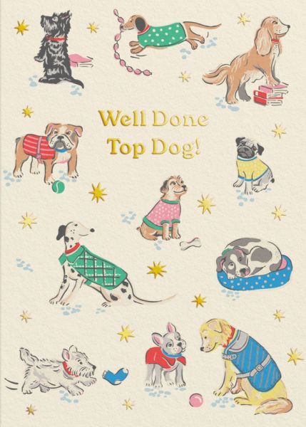 [CK-C-11531] Cath Kidston Card-Top Dog Congratulations