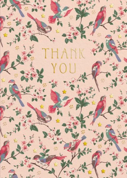 [CK-C-11725] Card-Thank you Garden Birds 