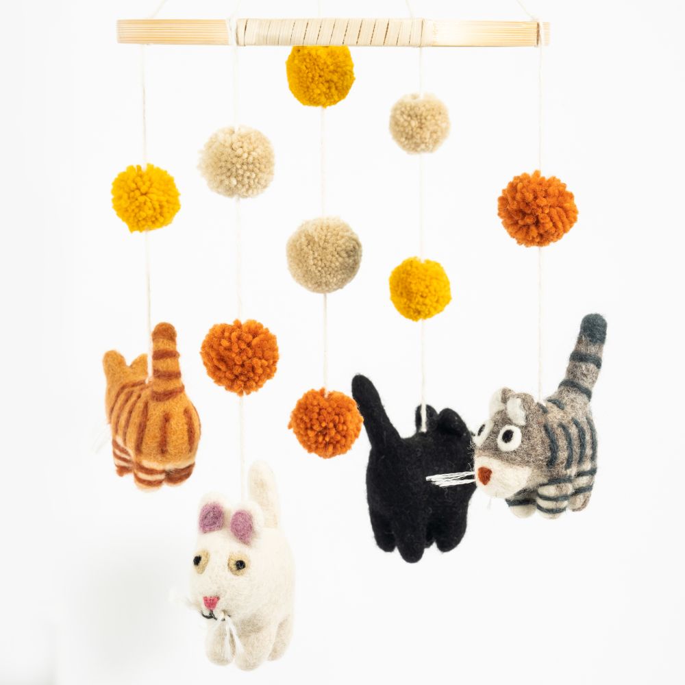 [GI-EM-CA001] Mobile-Felt Cats