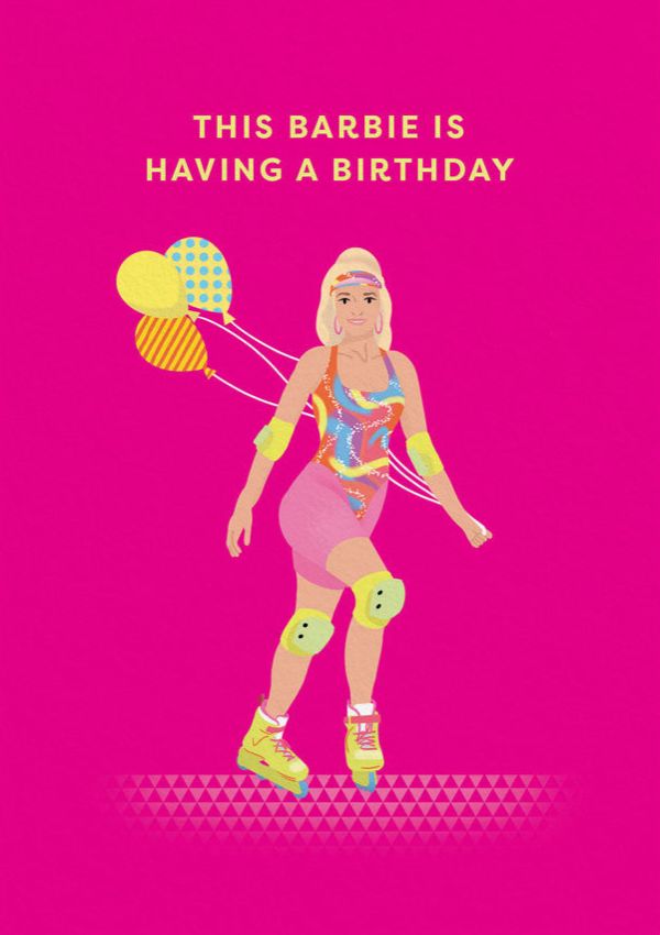 [OD-C-OD11538] Embossed Card-Barbie Birthday