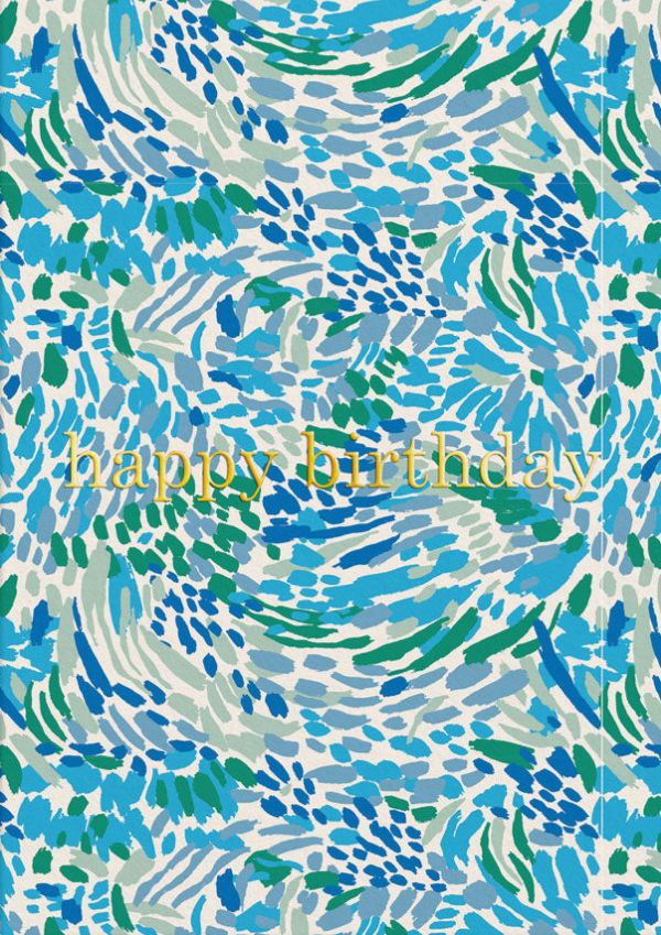 [OD-C-ET9280] Foil Card-Happy Birthday Splashes