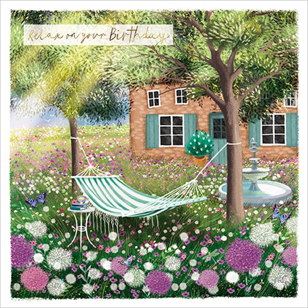[GB-C-PST0006] Foil Card-Garden Hammock