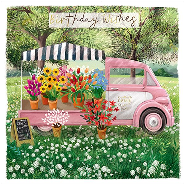 [GB-C-PST0007] Foil Card-Flower Van
