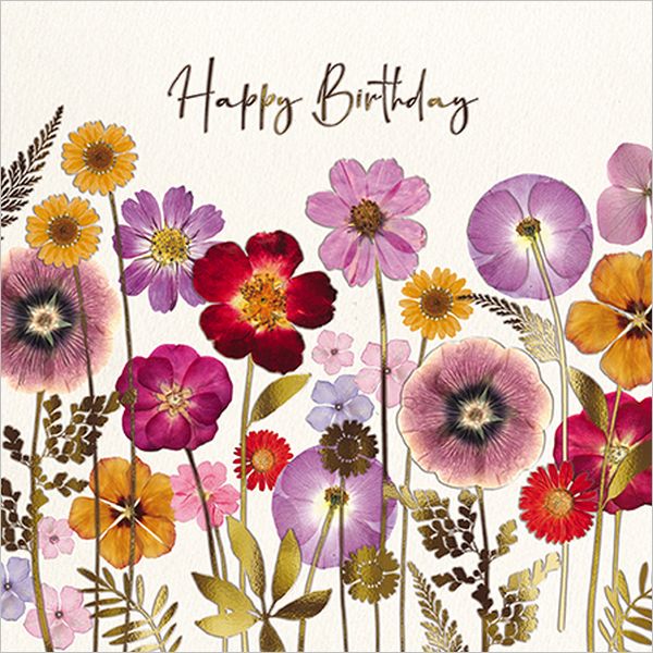 [GB-C-WF0005] Embossed Card-Flower Meadow