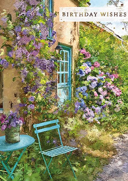 [GB-C-PLA0002] Foil Card-Wisteria Cottage