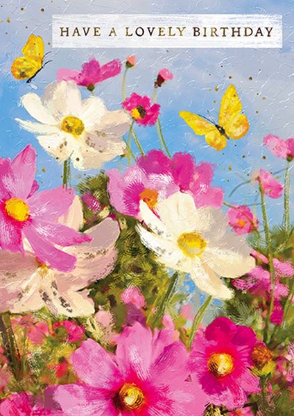[GB-C-PLA0004] Foil Card-Floral Meadow