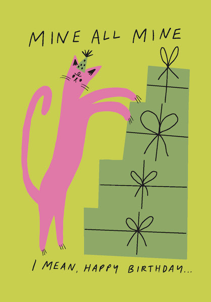 [BB-C-0177] Card-Mine All Mine Bday