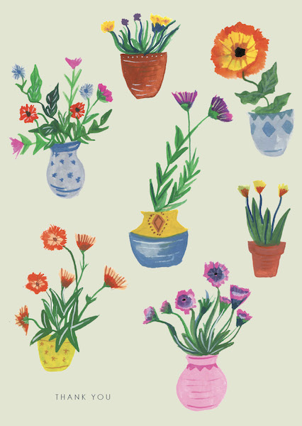 [HC-C-178] Card-Thank You Plants