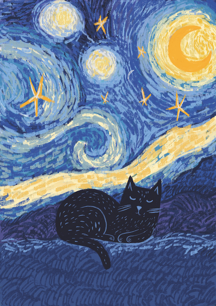 [NG-CC-VV080] Card-Vincat Starry Night
