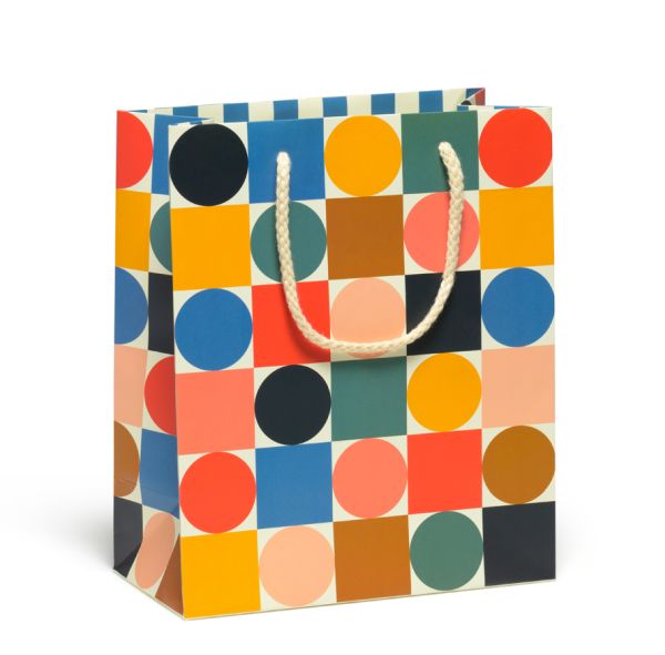 [RC-W-WBM-RCC2671] Gift Bag Medium-Circles And Squares