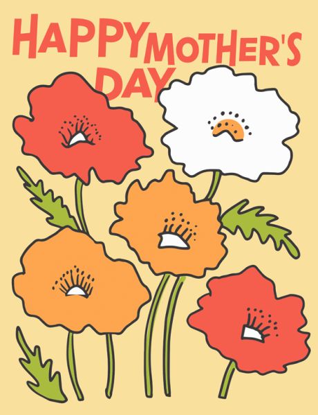 [RC-CMD-LPR2920] Card-Colourful Poppies