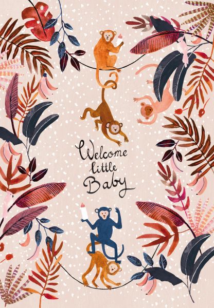 [RD-C-BA035] Card-New Baby Monkey