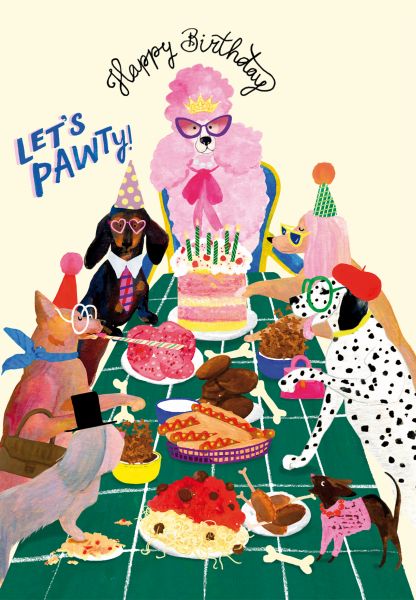 [RD-C-BD100] Card-Birthday Dog Party