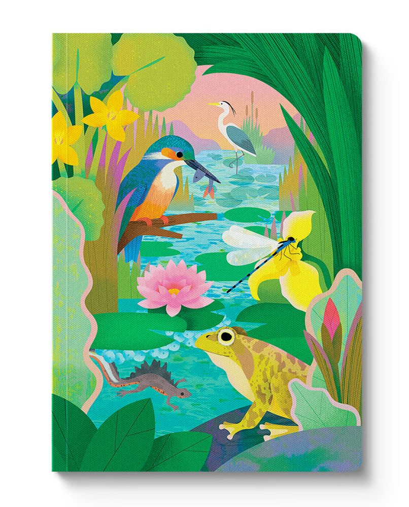 [OD-SN-KA-3-A5-512468] Kaleido A5 Textured Soft Cover Notebook-Pond Life  