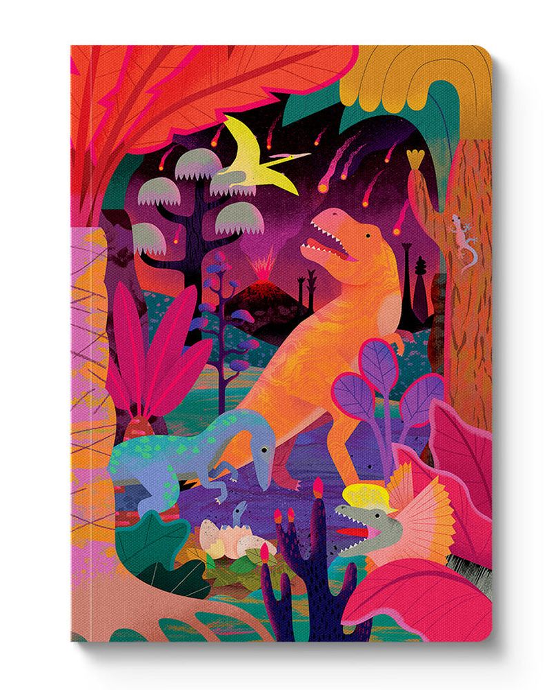 [OD-SN-KA-3-A5-512469] Kaleido A5 Textured Soft Cover Notebook-Prehistoric Carnivores  