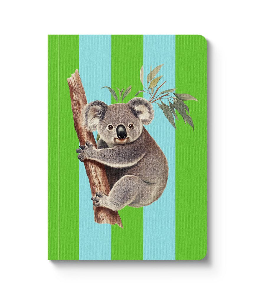 [OD-SN-KA-5-A6-612363] Kaleido A6 Textured Soft Cover Notebook-Striped Koala  