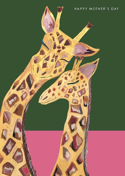 [HC-CMD-358] Card-Giraffe and Child