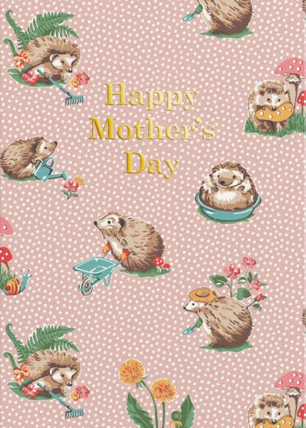 [CK-CMD-10781] Foil Card-Hedgehog Mother's Day