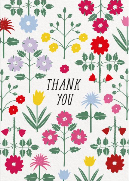 [OD-C-HAR09804] Card-Floral Pattern Thank You