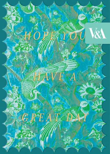 [OD-C-VA12618] Foil Card-Turquoise Birds Of Paradise