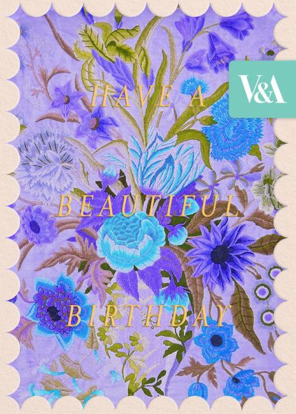 [OD-C-VA12620] Foil Card-Purple And Blue Floral