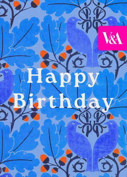 [OD-C-VA12590] Foil Card-Floral Blue Oak