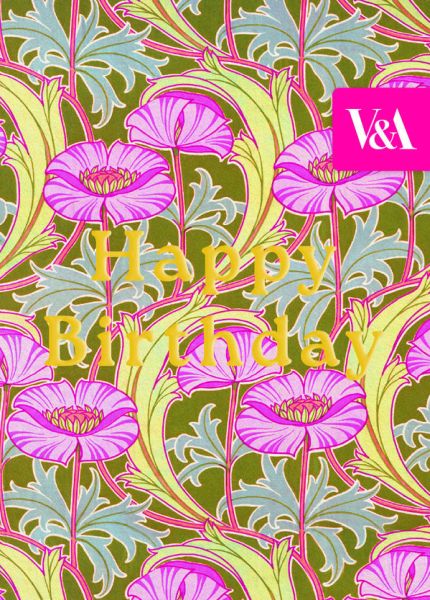 [OD-C-VA12592] Foil Card-Floral Pink Poppies