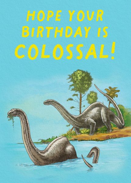 [OD-C-NHM12346] Card-Brontosaurus