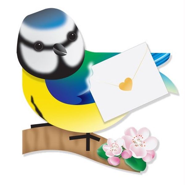 [SD-BI203] 3D Card-Bird Blue Tit