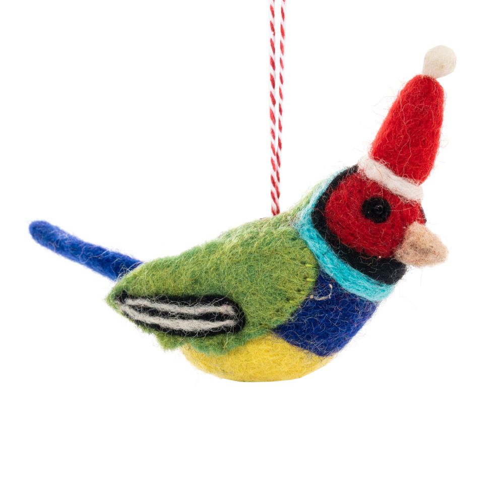 [GI-XD-DAUB012] Charity Decoration-Felt Gouldian Finch Fae