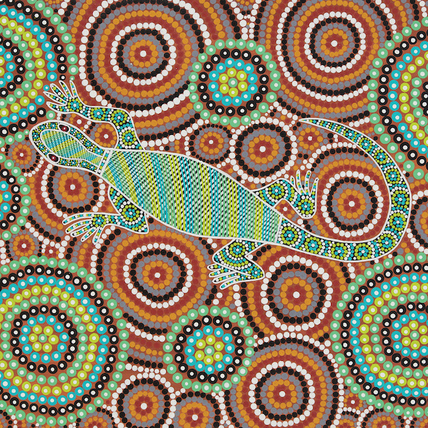 [AB-C-RE004] Card-Sand Goanna