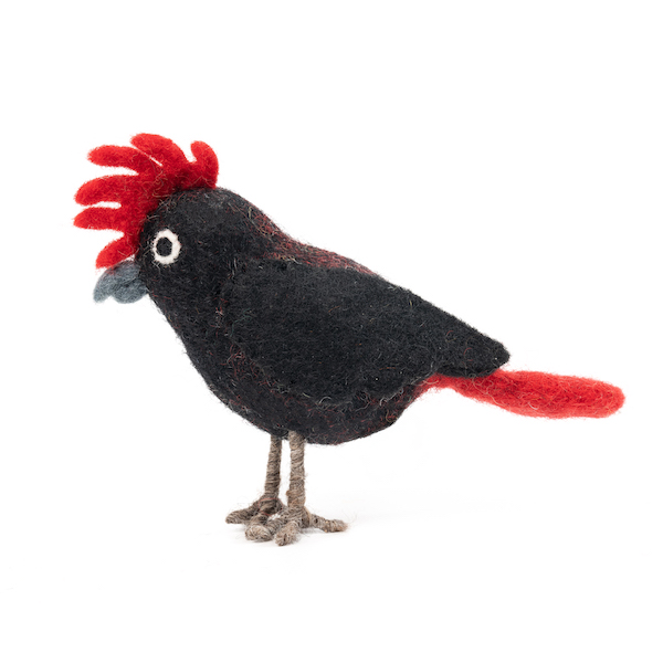 [GI-EC-AB009] Handmade Felt Black Cockatoo