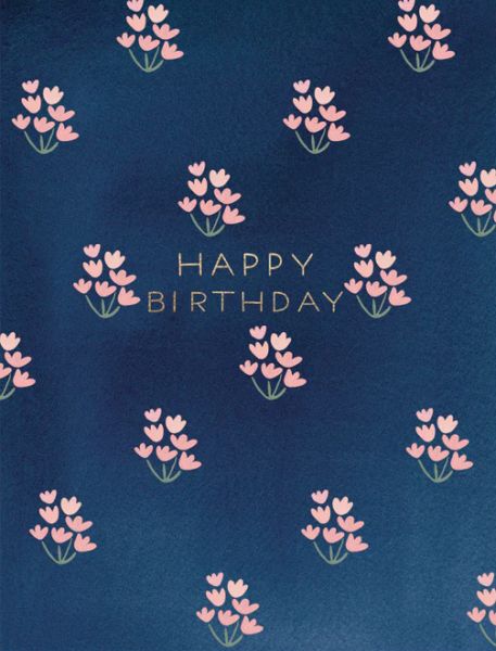 [EF-C-BD0317] Foil Card-Dainty Print Birthday