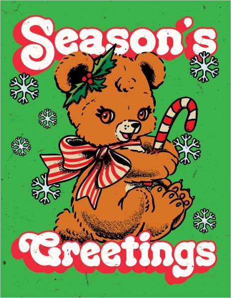 [RC-XC-KSM3154] Card-Bear Candy Cane