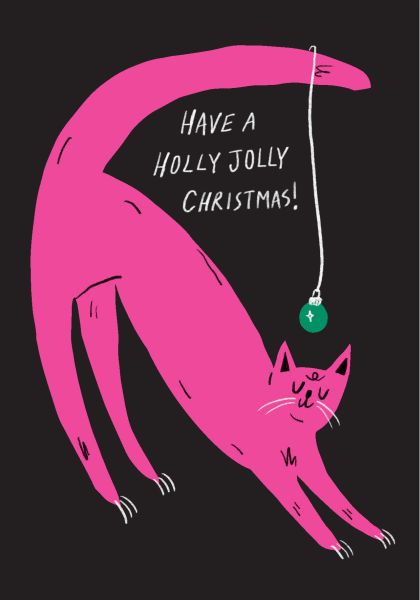 [BB-XC-0694] Card-Holly Jolly Kitty