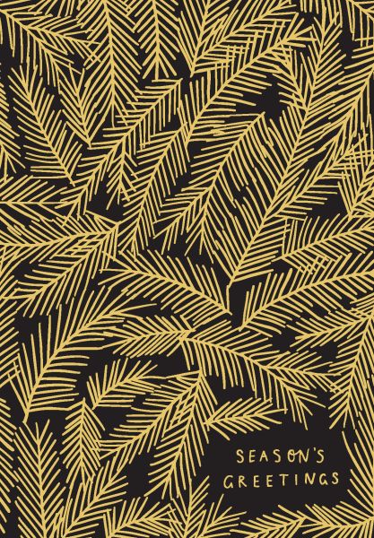 [BB-XC-0695] Card-Gold Christmas 