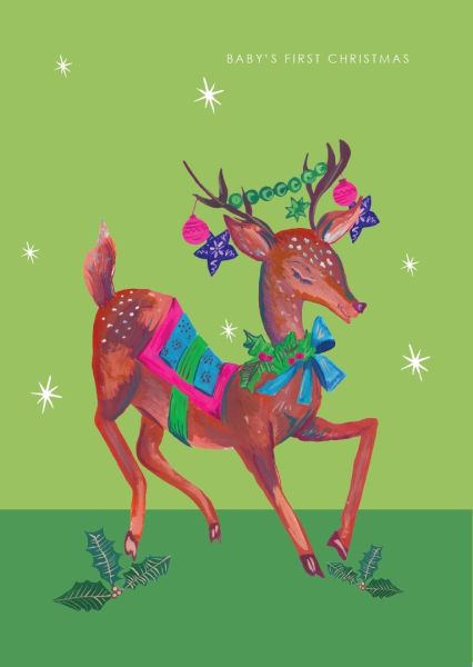 [HC-XC-428] Card-Reindeer First Christmas