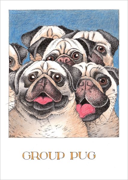 [SI-C-028] Card-Group Pug