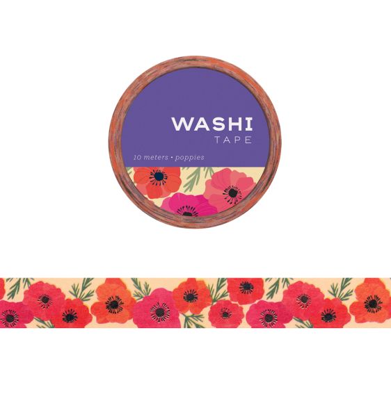 [GO-SS-WT143] Washi Tape-Poppies