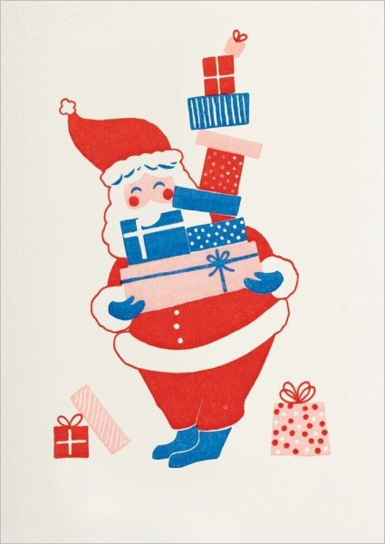 [AV-XMC-XP105] Mini Card-Santa Holding Presents