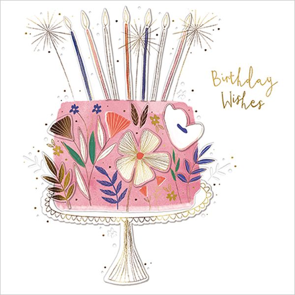[GB-C-FSE0008] Embossed Card-Birthday Cake