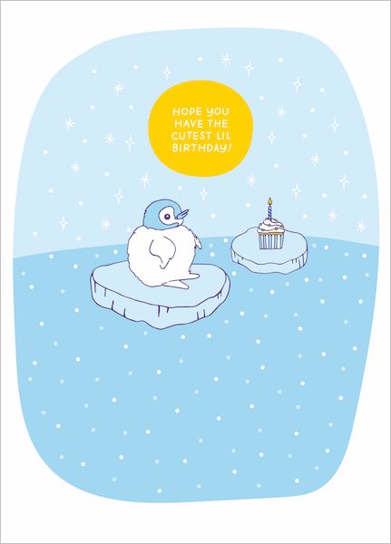 [GT-C-BD481] Card-Penguin Lil  Birthday